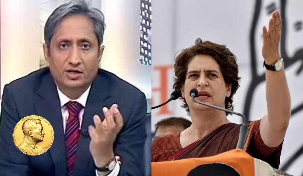 कांग्रेस का गुणगान करने वाले रवीश कुमार को मिला मैग्सेसे पुरस्कार, प्रियंका गांधी ने दी बधाई