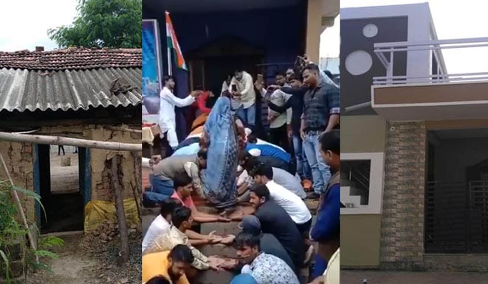 शहीद का परिवार रहता था झोपड़े में, सरकार ने नहीं की मदद तो गाँववालों ने बनवाया घर, देखें वीडियो