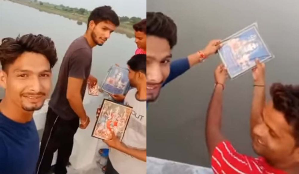 Viral Video: जय भीम का नारा लगाते लड़कों का समूह कर रहा है हिन्दू देवी देवताओं का अपमान