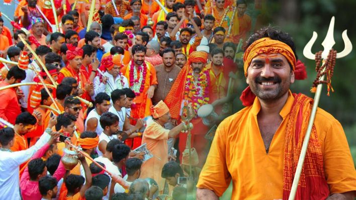 बाणेश्वरी कावड़ यात्रा इंदौर: 17 वर्षों से हिंदुत्व का ध्वज लहरा रहे हैं महाकाल के भक्त भाजपा नेता गोलू शुक्ला