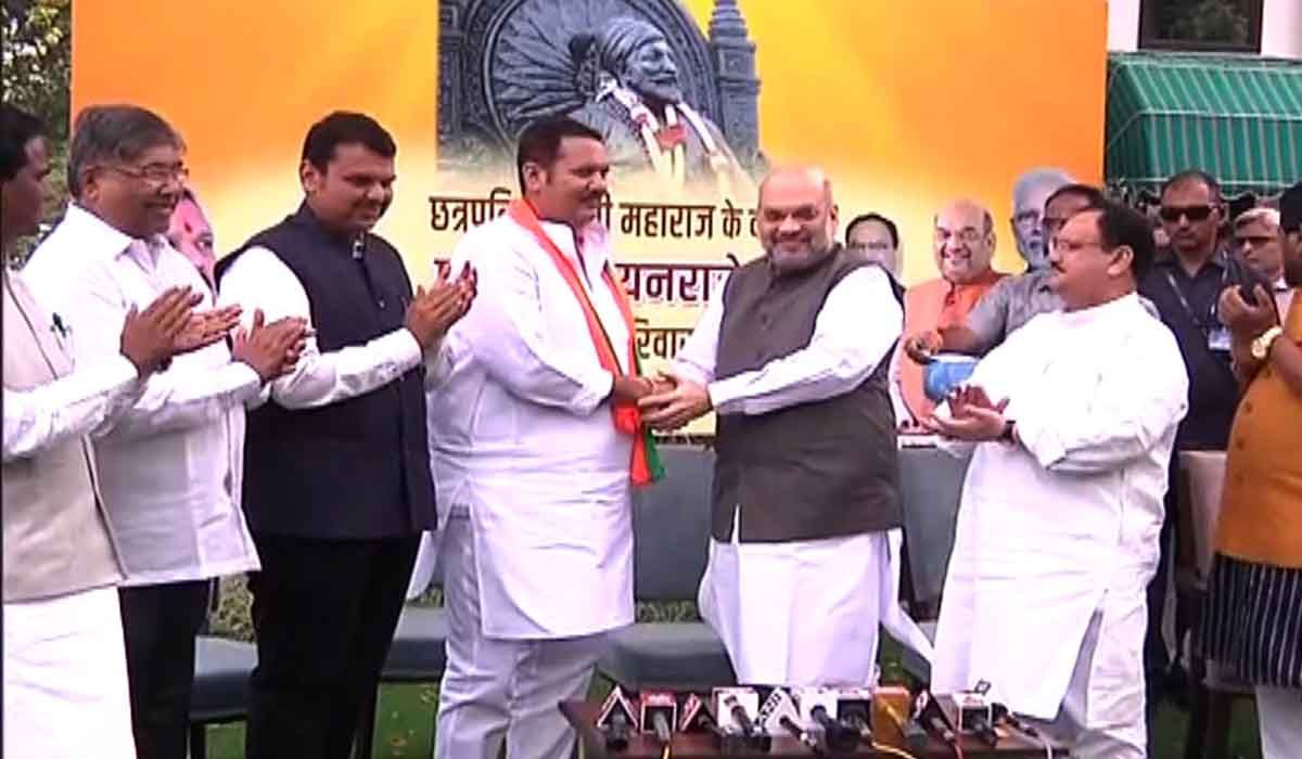 BJP में शामिल हुए छत्रपति शिवाजी महाराज के वंशज उदयनराजे भोसले, NCP का दामन छोड़ा