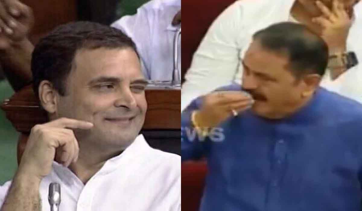 राहुल गांधी ने संसद में मारी थी आँख, अब कांग्रेस विधायक ने विधानसभा में किया फ्लाइंग किस