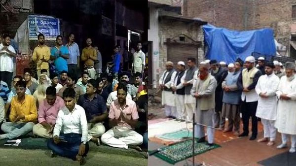 सड़कों पर नमाज के विरोध में अब हाथरस में हर मंगलवार सड़कों पर हो रहा है हनुमान चालीसा का पाठ