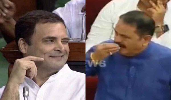 राहुल गांधी ने संसद में मारी थी आँख, अब कांग्रेस विधायक ने विधानसभा में किया फ्लाइंग किस